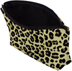 Cute Travel Makeup Bag Cosmetic Bag Small Pouch Gift for Women (Leopard Print)