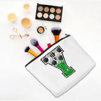 Soccer Gifts Initial Makeup Bag Monogrammed Cosmetic Bag Letter Y Zipper Pouch Soccer Accessories for Girls Women Soccers Player Coach Friend Soccers Stuff Graduation Birthday Gifts
