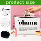 2pcs Hawaiian Inspirational Makeup Bag, Hawaiian Gifts Cosmetic Bag, Hawaii Souvenirs, Minimalist Thank You Gifts for Women Female Grandma Mom Sister Friend Wife