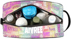Personalized Makeup Bag with Name, Best Friends Teen Women Mom Birthday Gift Toiletry Travel Bag for Toiletries, Colorful Rainbow Glitter