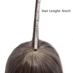FACE MIRACLE Mens Toupee Lace Front Hairpieces Soft Human Hair Replacement System Natural Hairline Toupee for Men French Lace Poly V-Looped Mens hair Units 6"X8" #450 Medium Brown with 50% Gray