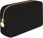 DANCOUR Nylon Makeup Bags for Women Large Preppy Travel Toiletry Pouch Cosmetic Bag Makeup Organizer
