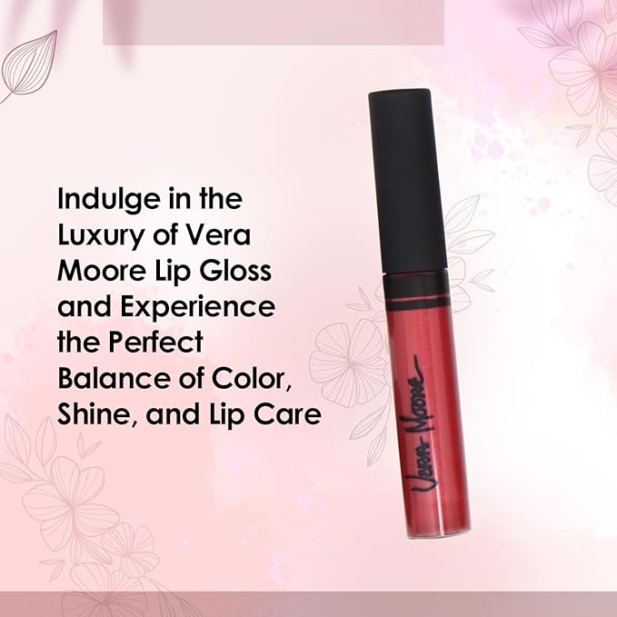 Lip Gloss, Moisturizing Lip Color with Shimmer for Long Lasting Shine, Lightweight Lip Stain, Non-Sticky Lip Gloss with Aloe Vera, W/Vitamin C, E (Passion Fruit)
