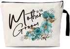 ZHANTUONE Mother of the Groom Funny Wedding Cosmetic Bag, for Travel Toiletry Zipper Storage Pouch Makeup Bag, Wedding Party Gifts, Mother of the Groom Gifts, Party Cosmetic Bag