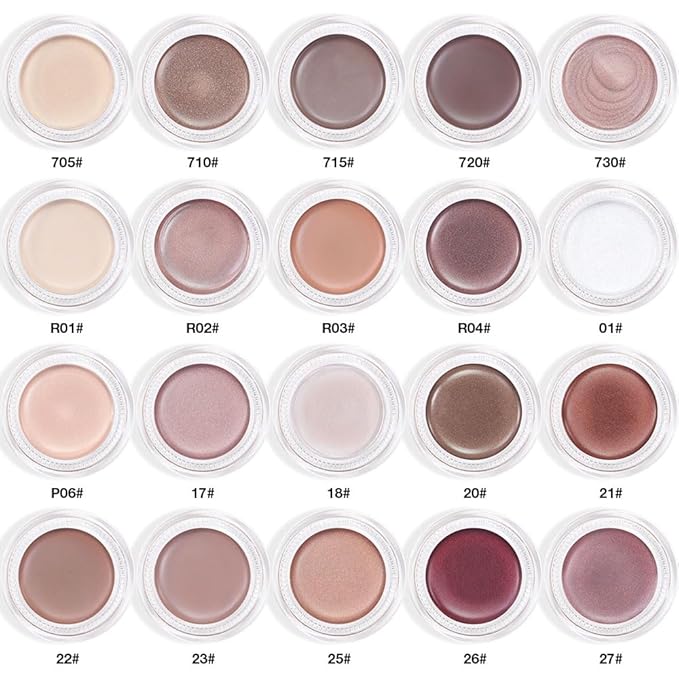 Cream Glitter Antique Rose Shimmer Metallic Eyeshadow Palette Makeup For Mature Women, Natural Single Mini Instant Holographic Eyeshadow, Sombras Crema Para Ojos, Talc, Paraben&Cruelty Free, R02