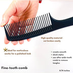 VIVEDGE| Carbon Comb Set for Curly Hair| Anti Static Frizz-free Detangling Wide Tooth Parting Combs with Premium Hair Acccessories for Styling | Gift set for loved ones(Pink-Light Yellow)