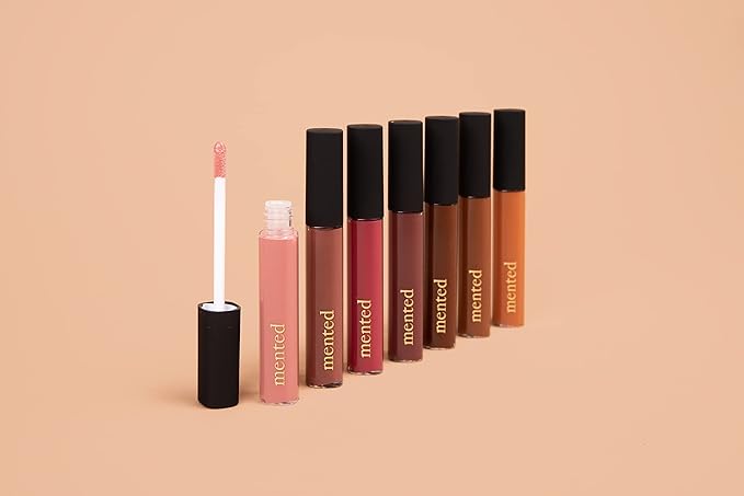 Mented Cosmetics Lip Gloss for Women Tinted Lip Balm Stain, Long Lasting Buildable Moisturizing Lipgloss Lipstick Topper, Made in USA, Cruelty Free Vegan Makeup, Berry Me