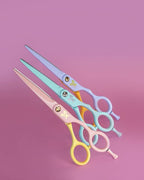 Cricket Shear Xpressions It's All Good 5.75" Professional Hair Cutting Scissors - Barber Scissors, Japanese Stainless Steel for Stylists and Home Use, But First, Serotonin, Lavender