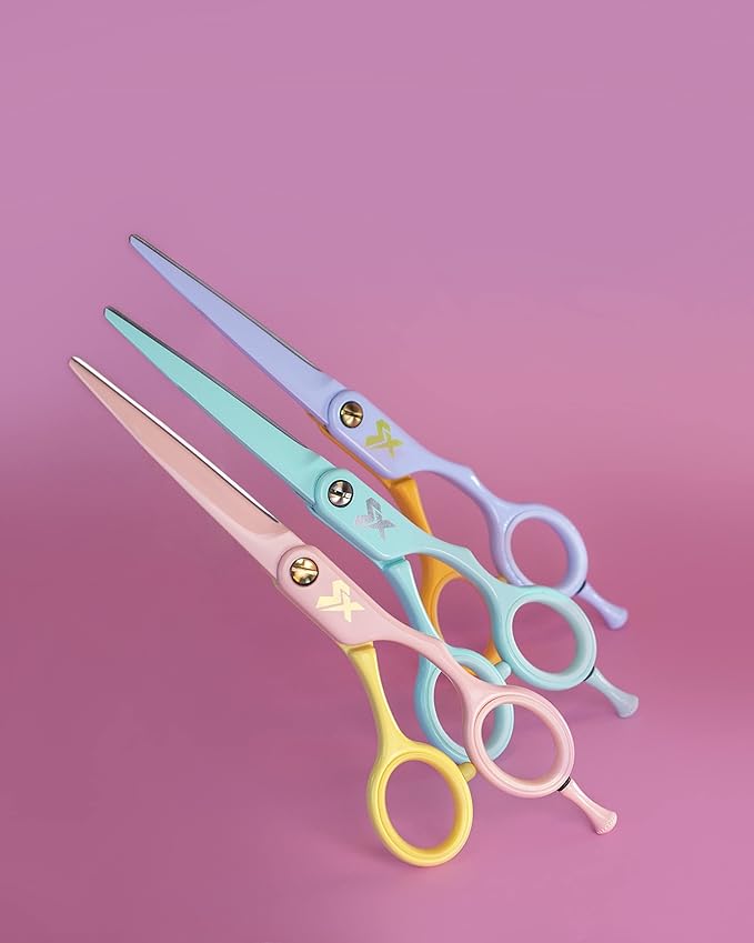 Cricket Shear Xpressions It's All Good 5.75" Professional Hair Cutting Scissors - Barber Scissors, Japanese Stainless Steel for Stylists and Home Use, It's The Dopamine For Me, Pink
