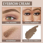 evpct Taupe Eyebrow Powder Pomade Gel Shaper Makeup Kit with Dual-ended Brush, Eyebrow Stencil Kit for Women Shaping, Eye Brow Pomade Stencil Shaper Tinting kits for Women, Long Lasting Waterproof