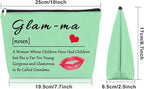 Sazuwu Grandma Green Makeup Bag for Grandmother Nana Gifts from Grandkids Cosmetic Bag Mothers Day Birthday Present Travel Pouch