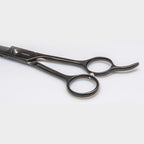 Fromm Invent 7.25" Barber Shears for Over-Comb Cutting, Gunmetal Heat Treated Steel with Beveled Blade and Smooth Edge
