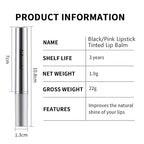 2Pcs Honey Lipstick Tinted Lip Balm, Black and Pink Lipstick, Hydrating Natural Glossy Lip Balm, Sheer Lightweight Color, Moisturizing Lip Makeup Lip Care Balm for Repairing Dry Lips