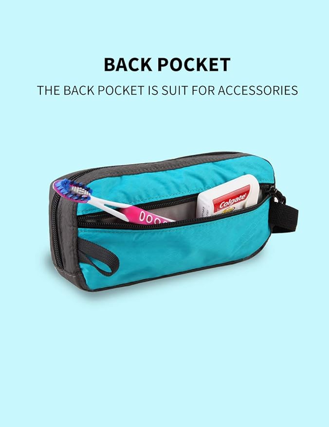 GOX Travel Toiletry Bag,Dopp Kit Case,Ultra-Light Cosmetics Bag Makeup Organizer(Turquoise)