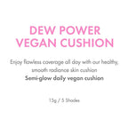 Amuse SEOUL DEW POWER VEGAN CUSHION ([REFILL] 1.5 NATURAL) | Dewy, glow, long-lasting, clean beauty, lightweight, natural look, foundation for sensitive skin, hydrating cushion