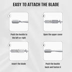 Aluminum Double-Edge Hair Thinning Razor Comb with 10pcs Blades,Hair Texturizing Cutting Razor Comb for Thin and Thick Hair Trimming and Styling