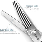 Hair Thinning Scissors left hand 5.5 Inch Barber Scissors Left hand Hair Thinning Shears Barber Shears KINSARO for Hairdresser Barbershop or Home Use