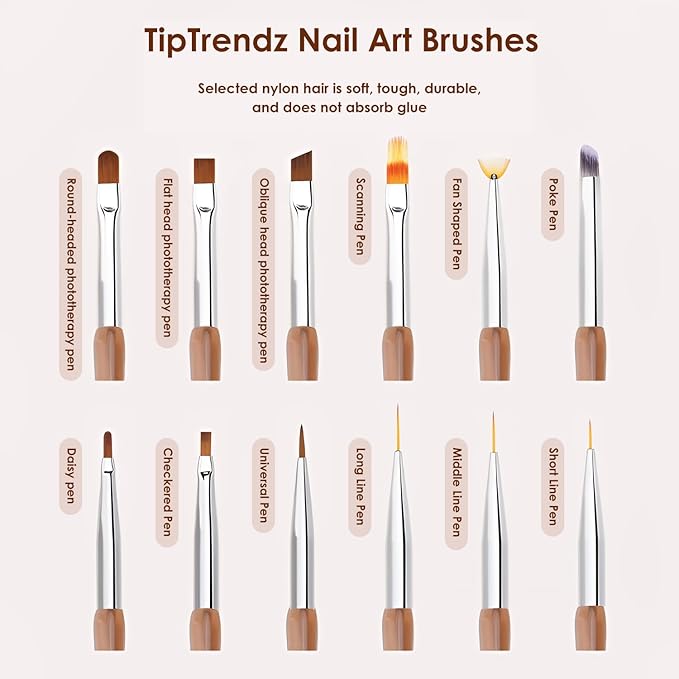 Nail Art Brushes Fan Shaped Pen, Gradient Brush, Nail Drawing Pen For Home DIY Salon Use, 05