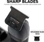 Supreme Trimmer Recharge ST777 – Professional Barber Trimmer with 2 Removable Batteries | 8000 RPM Motor, Zero Gap DLC Blades, Smart Charging Dock, USB-C Fast Charge