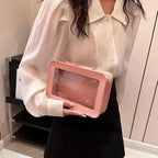 Clear Makeup Bag Small, TSA Approved Portable Toiletry Bag with Zipper Cosmetic Travel Bag Makeup Organizer Case Mini Makeup Pouch for Purse Car Organizer Bag for Women Men