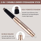 Cocoa Brown Eyeshadow Stick Cream Shimmer Smooth Eyeshadow Pencil Hypoallergenic Natural Waterproof Long Lasting Eye Shadow Eyeliner Pen（Cocoa Brown Shimmer # 07）