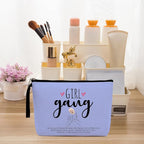 4Pcs Girls Trip Favors Weekender Bags for Women - Girl Power Makeup Bag with Zipper Pouch for Wedding, Bachelorette Party