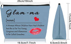 Grandma Gift from Grandchildren Makeup Bag Blue Gifts for Grandma Mother's Day Gifts for Grandma Cosmetic Bag Nana Gifts from Grandkids Grandmother Birthday Gifts from Granddaughter Travel Pouch
