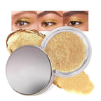 Cream Glitter Golden Yellow Shimmer Metallic Eyeshadow Palette Makeup, Natural Single Mini Instant Holographic Eyeshadow For Women, Sombras Crema Para Ojos, Talc, Paraben&Cruelty Free