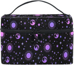 Makeup Bags, Moon Sun Stars Makeup Organizer Bags Toiletry Bag Box Travel Cosmetic Bag Make Up Train Case for Women Teen Girl Ladies