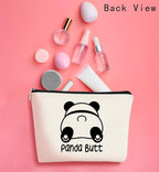 Cute Baby Panda Guess What It's Pug Butt Makeup Bag,Funny Cartoon Cute Panda Cosmetic Bag Best Gift Idea for Panda Loves,Birthday Christmas for Girls Women, Makeup Case for Teen Girls Daughter