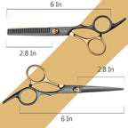 Fcysy Professional Hair Cutting Scissors Thinning Shears Kit, Barber Haircut Shears Texturizing Scissors Set, Hair Trimming Salon Blending Shears Kit for Women Men