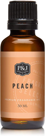P&J Fragrance Oil | Peach Oil 30ml - Candle Scents for Candle Making, Freshie Scent, Soap Making Supplies, Diffuser Oil Scents
