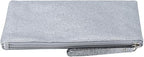 Celestial Glitter Makeup Pouch – Six Stunning Shades - Festive Cosmetic Bag (Moonbeam Silver)