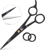 Jimy 6.5" Hair Scissors Professional – Ultra Sharp Razor Edge Stainless-Steel Scissors to Cut Hair – Ergonomic Design Salon Quality Hair Shears for Men, Women & Barbers