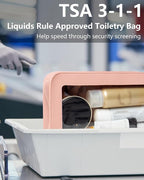 2 Pcs Clear Makup Bag Set, Clear Cosmetic Bags with Zipper Waterproof Small Travel Cosmetic Case Cute Make Up Pouch Mini Car Essentials for Women Travel Car Organizer (Pink Set)