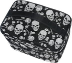 Skull Makeup Bag, Skull Rose Gothic Makeup Organizer Bags Toiletry Bag Box Travel Cosmetic Bag Make Up Train Case for Women Teen Girl Ladies