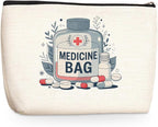 Medicine Makeup Bag, Large Capacity Travel Makeup Case Cosmetic Bags for Women, Portable Pouch Purse Travel Essentials Toiletries Accessories, Christmas Birthday Gifts for Women 3