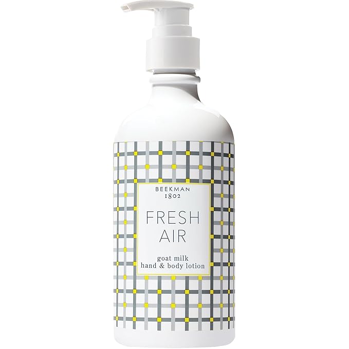 Beekman 1802 Goat Milk Body Lotion, Fresh Air - Scented - 12.5 oz - Hydrating & Moisturizing with Shea Butter - for Sensitive Skin - Cruelty Free - Packaging May Vary - Pump Included, Ready for Use