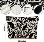 Botanical Cat Makeup Bag Cat Gifts Cosmetic Bag Cat Lover Gifts for Women Girls Friends Niece Cat Themed Gifts Cat Stuff Travel Organizer Zipper Pouch Graduation Birthday Friendship Gifts