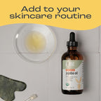 J MAC BOTANICALS Organic Unfiltered Jojoba Oil - Glass bottle - 4 oz DROPPER