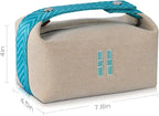 Fashion Makeup Bag for Women, Orange Red Canvas Make up Travel Bag, Hanging Cosmetic Bag Organizer for Wome