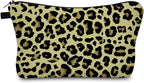 Cute Travel Makeup Bag Cosmetic Bag Small Pouch Gift for Women (Leopard Print)