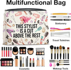 Hair Stylist Gifts Makeup Bag Hairdresser Gifts Hairstylist Gifts for Women Cosmetic Bag This Stylist Is a Cut Above the Rest Zipper Makeup Pouch