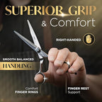 Fagaci Hair Cutting Scissors 6" Razor-Sharp, Professional Hair Scissors for Haircutting with Precise Cut, Haircut Barber Shears with Lasting Sharpness and Durable Steel, Shears for Women and Men