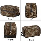 Fashion Leopard Tiger Skin Travel Toiletry Bag for Women Men Lightweight Cosmetic Makeup Bag Organizer Waterproof Shaving Bag Dopp Kit with Large Capacity for Toiletries and Shaving Accessories