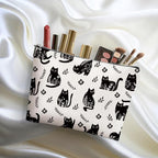 Funny Black Cat Makeup Bags for Women - Cat Gifts for Women Cats Lovers, Cats Mom Gifts Cosmetic Bag Travel Organizer Zipper Birthday Christmas Friendship Gift
