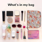 MOLAIGIN Funny Fox Forest Foxea Cosmetic Bag For Women, Travel Makeup Bag, Toiletry Zipper Bag, Large Capacity Aesthetic Cases