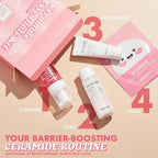 TONYMOLY Wonder Ceramide Mochi Essentials 4-Piece Skincare Set – Travel Toner, Cleanser, Cream & Eye Patches, Hydrating Korean Skincare Kit