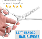JASON 6 Inch Left Handed Barber Hair Cutting Scissors Professional Salon Shears Razor Edge Hairdressing Scissor Japanese Stainless Steel Thinning Haircut Shear for Men Women Christmas Gift