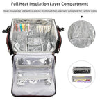 OCHEAL Large Makeup Train Case with 4 Clear Travel Makeup Bags Set, Cosmetic Makeup Case for Hairstylist, Hairdresser Storage Bag with Detachable Pouch,Heat Insulation and Anti-scalding Full layer